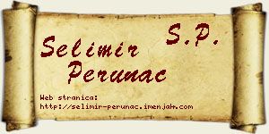 Selimir Perunac vizit kartica